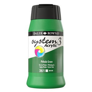 Akrylmaling System 3 ftalatgrønn 500 ml