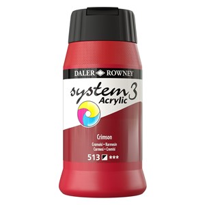 Akrylmaling System 3 crimson rød 500 ml