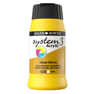 Akrylmaling System 3 kadmiumgul 500 ml