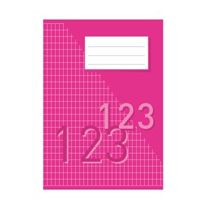 Räknehäfte A5 cerise 5 x 8 mm 25 st