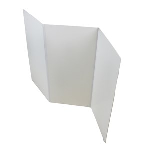 Studieskjerm L 70 x H 50 cm, hvit papp, 5 stk.