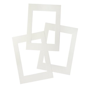 Passepartout hvit A4 100 stk.