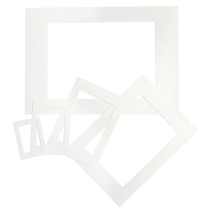 Passepartoutrammer hvit 25 stk.