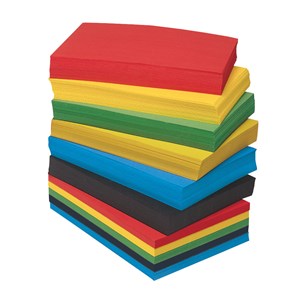 Farget papir 5 farger x 100 ark A4
