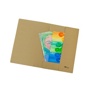 3-klaffmappe brun