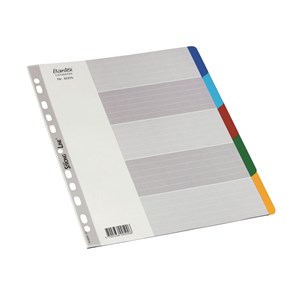 Pappregister A4 5 faner uten trykk