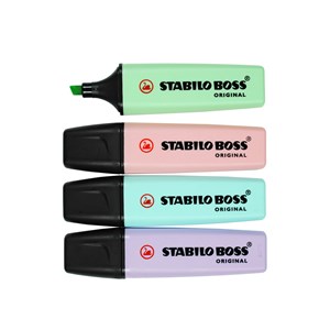 Överstrykningspennor Stabilo Boss Pastell 4 olika