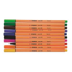 STABILO point 88 fineliner 10 färger
