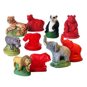 Gipsform ville dyr 5 forskjellige 6 - 11 cm