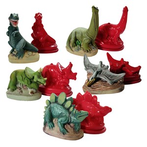 Gipsform Dinosaurer 5 forskjellige 8 - 10 cm