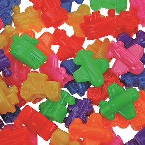 Plastperler store transport 90 stk.