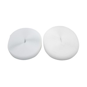 Borrelåsbånd hvitt 20 mm x 5 m