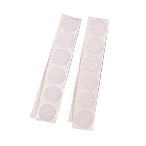 Borrelåsprikker Hvite Ø 20 mm 12 par selvkl.
