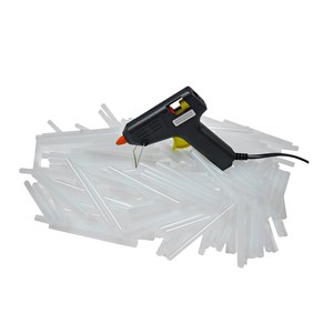 Limpistol liten og 216 limstaver