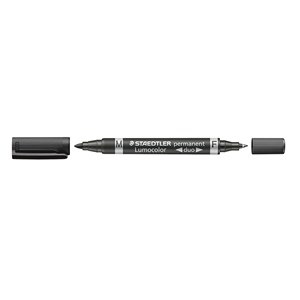 Lumocolor Duo permanent svart Ø 0,6 + 1,2 mm