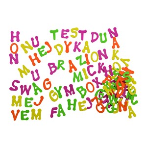 Dekorgummi bokstaver 400 stk.