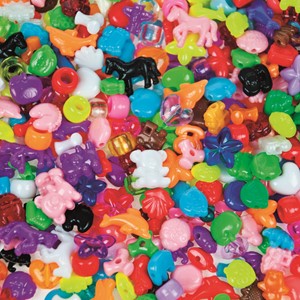 Plastperler mix 3350 stk.