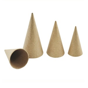 Pappkjegler 8, 10, 12 cm, 30 stk.
