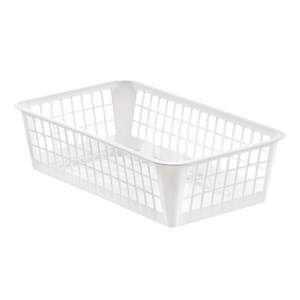 Kurv avlang hvit 25 x 15 x 7 cm