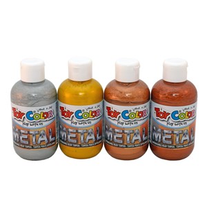 Metallcmaling 4 farger x 250 ml