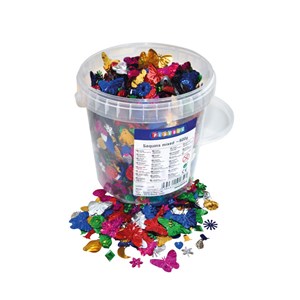 Paljetter 500 g i bøtte