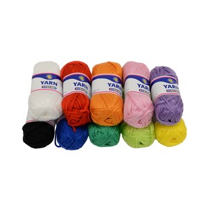Mini garn 10 farger