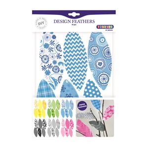 Designfjädrar av papper 36 st