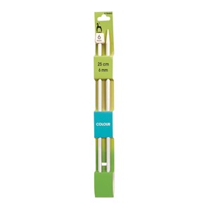Strikkepinner plast 25 cm Ø 6 mm 5 par