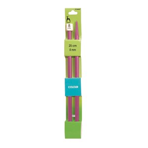 Strikkepinner plast 25 cm Ø 8 mm 5 par
