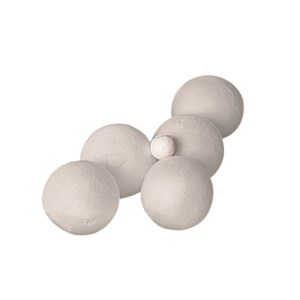 Vattkuler 30 mm hvite 100 stk.
