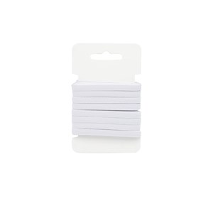 Elastisk bånd hvit 10 m x 6 mm