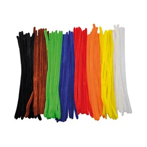 Piprensare bl. färger 30 cm Ø 10 mm 100 st