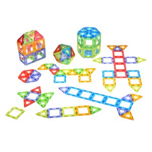 Polydron Magnetisk Transparent 128 delar