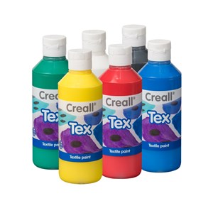 Textilfärg set om 6 färger x 250 ml
