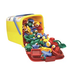 Plastbiler mini i bøtte, 30 stk.