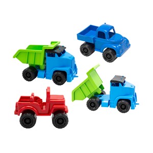 Jeeper og lastebiler 19 cm 4 stk.