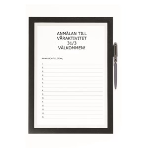 Selvklebende magnetramme A4 med noteringsvindu