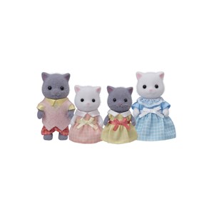 Sylvanian Familjen Silkekatt 4 forskjellige
