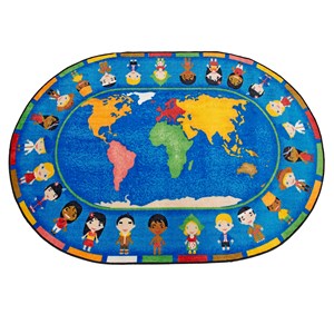 Teppe Verdens barn oval 160x230 cm