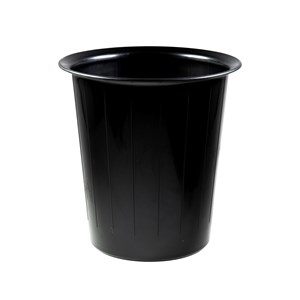 Papperskorg i plast svart 14 liter