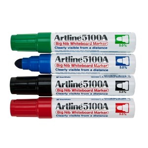 Whiteboardpenn Artline rund spiss 5 mm 4 farger