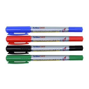 Whiteboardpenner Artline dobbel spiss 4 farger