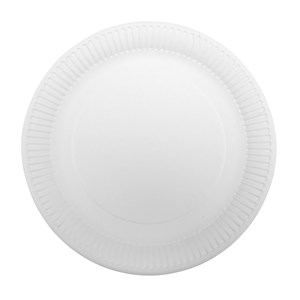 Flat papptallerken hvit Ø 23 cm 50-pk.