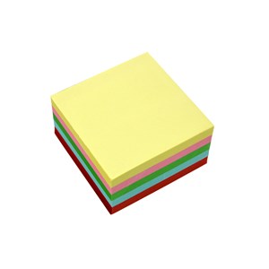 Blokkube farget 9,5 x 9,5 x 5 cm