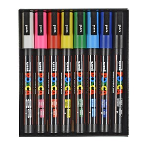 Uni Posca rund spets 2,5 mm 8 färger