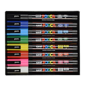 Uni Posca rund spiss 1,3 mm 8 farger 