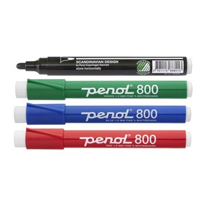 Whiteboardpenn Penol rund spiss 4 farger