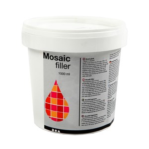 Mosaikkfiller 1 liter hvit