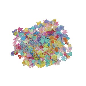 Glitrende stofffigurer 500 stk.