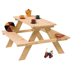 Benkbord Nicki natur for 4 barn